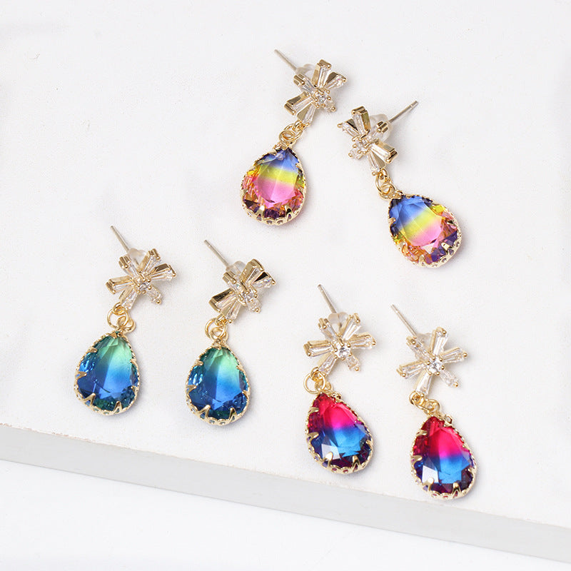 Wholesale Multi-color Zircon Earrings ACC-ES-JuJia001