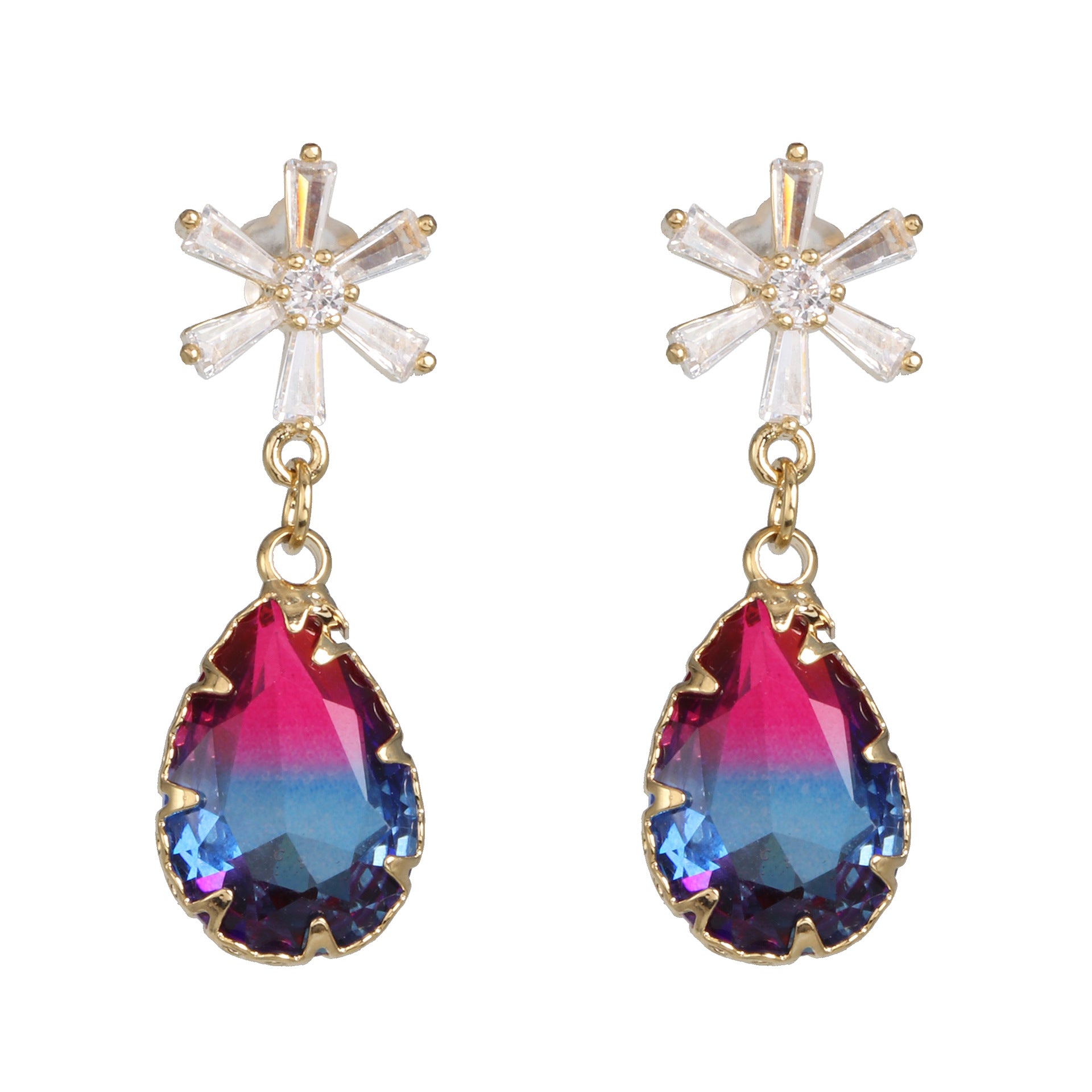 Wholesale Multi-color Zircon Earrings ACC-ES-JuJia001
