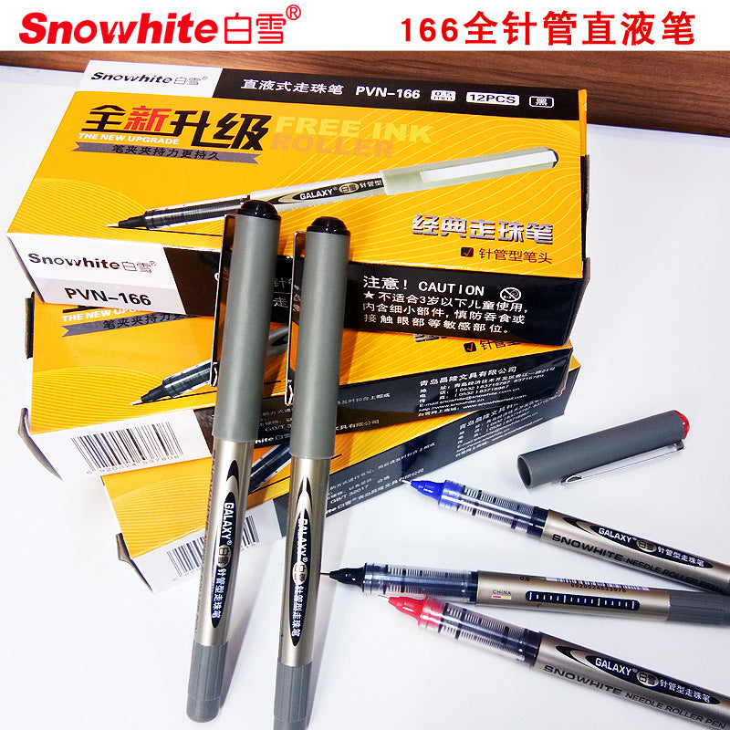 Wholesale full-tube straight liquid ballpoint pen