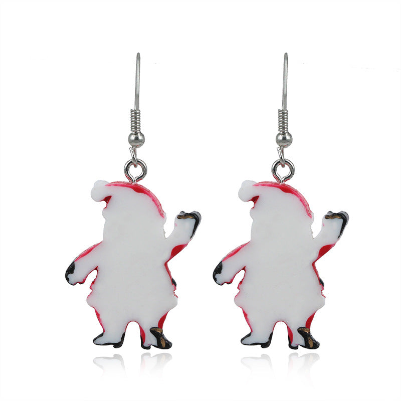 Wholesale Cute Cartoon Oil Drop Colorful Santa Claus Necklaces Earrings ACC-ES-KaiQing009
