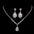 Wholesale claw chain rhinestone crystal water drop necklace earrings set