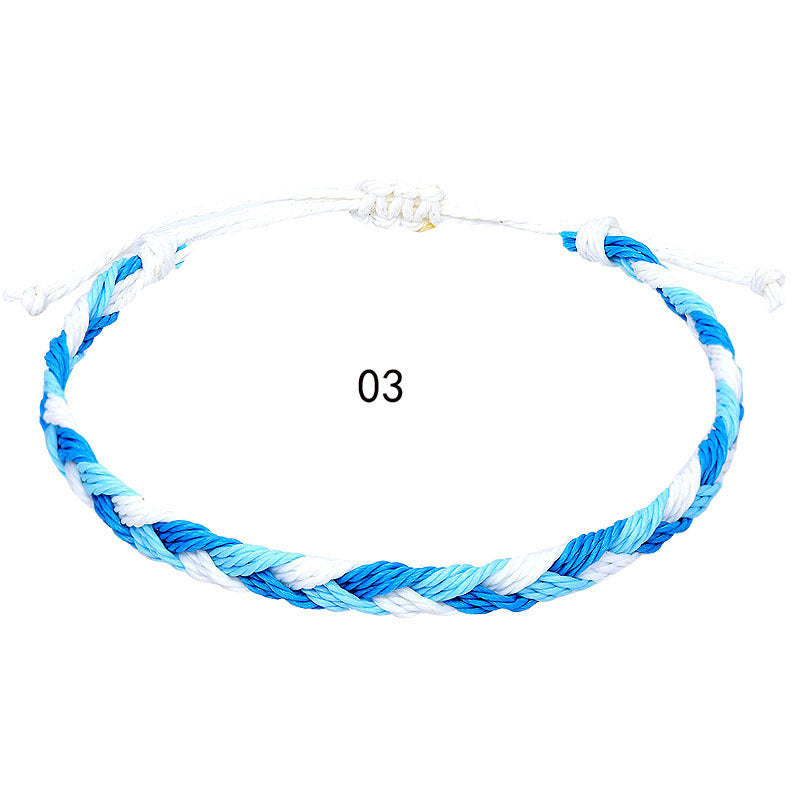Wholesale Hand-woven rope Bohemian men' s wave bracelet