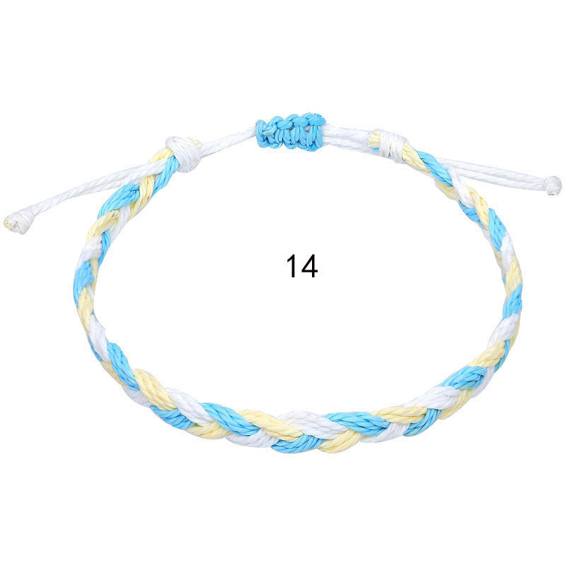 Wholesale Hand-woven rope Bohemian men' s wave bracelet