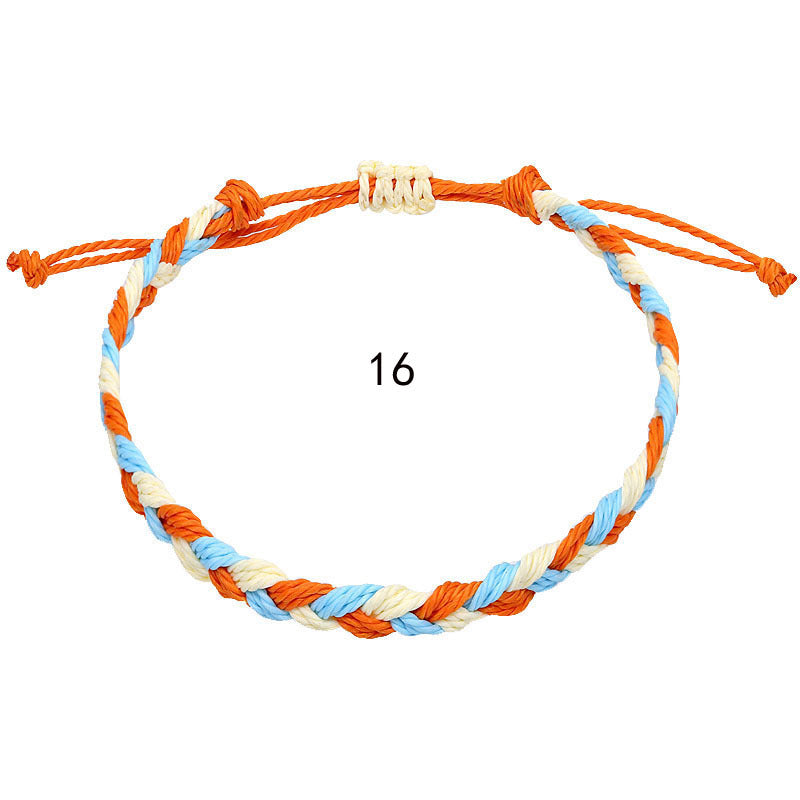 Wholesale Hand-woven rope Bohemian men' s wave bracelet