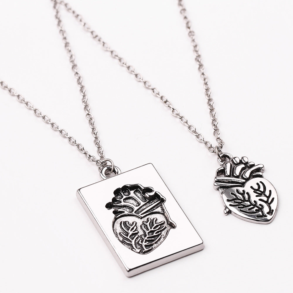 Wholesale Heart Alloy Necklaces ACC-NE-YBY007