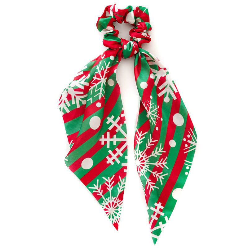 Wholesale 12pcs Christmas Ribbon Hair Accessories Hair Scrunchies ACC-HS-SanTai008