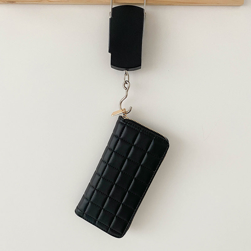 Wholesale PU Embossed Checkered Long Wallet ACC-WT-Kuans003