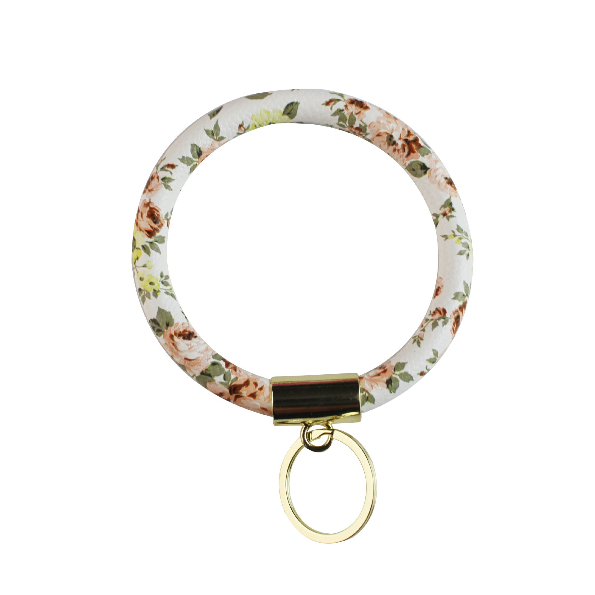 Wholesale Floral Print Leather Wristlet Keychain ACC-KC-YTian012