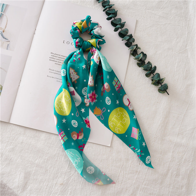 Wholesale 12pcs Christmas Ribbon Hair Accessories Hair Scrunchies ACC-HS-SanTai008