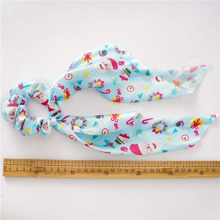 Wholesale 12pcs Christmas Ribbon Hair Accessories Hair Scrunchies ACC-HS-SanTai008