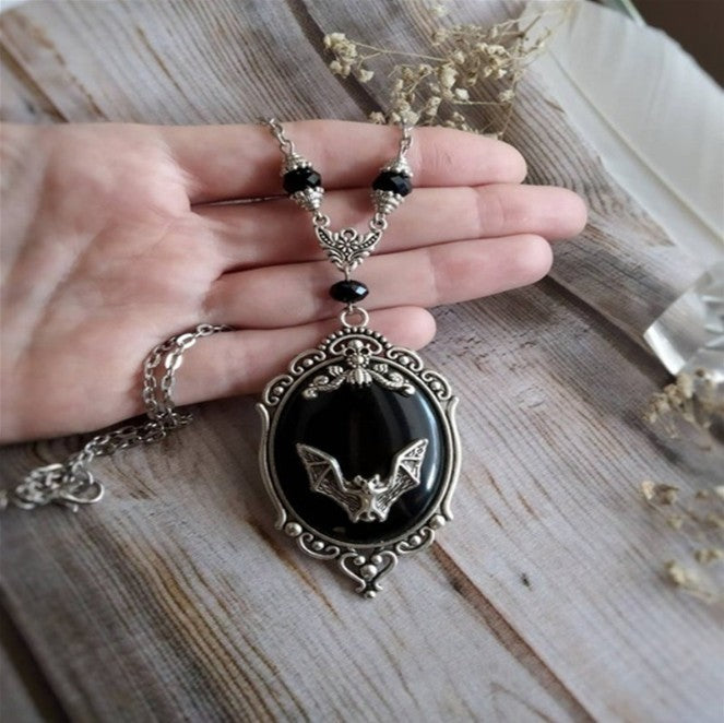 Wholesale  Bat Jewelry Set Alloy Black Tone Necklace Ring Earrings Trendy Fashion Accessory For Party And Gift