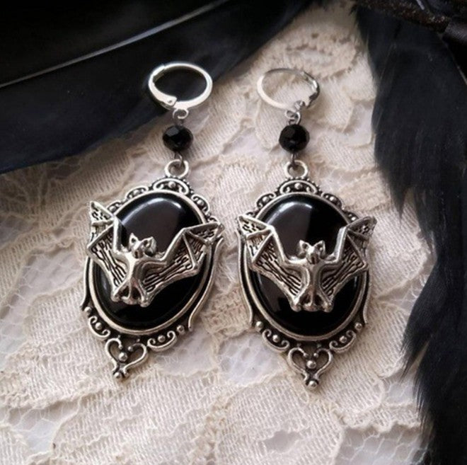 Wholesale  Bat Jewelry Set Alloy Black Tone Necklace Ring Earrings Trendy Fashion Accessory For Party And Gift