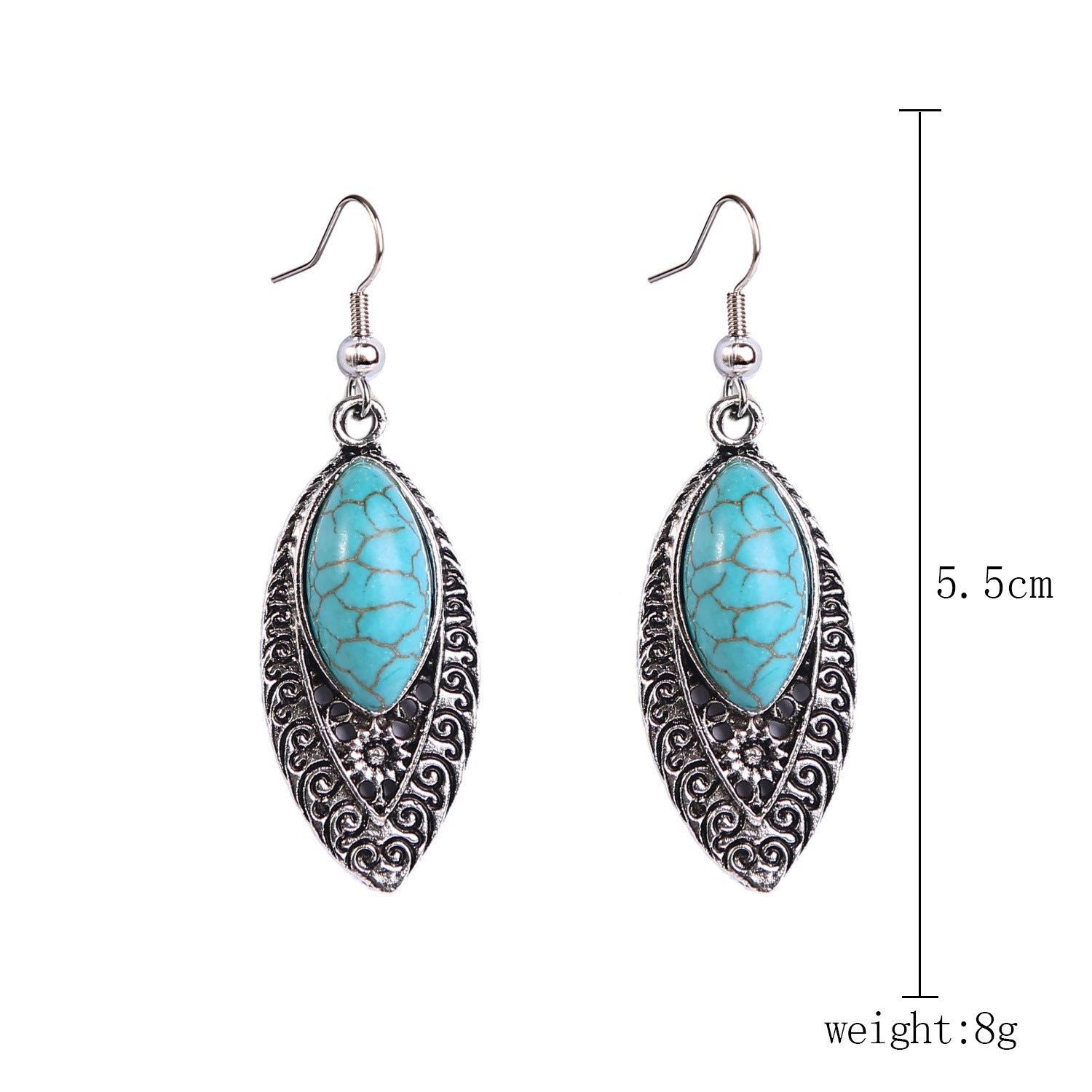 Wholesale Bohemian Vintage Ethnic Turquoise Earrings Set ACC-ES-ManYi013