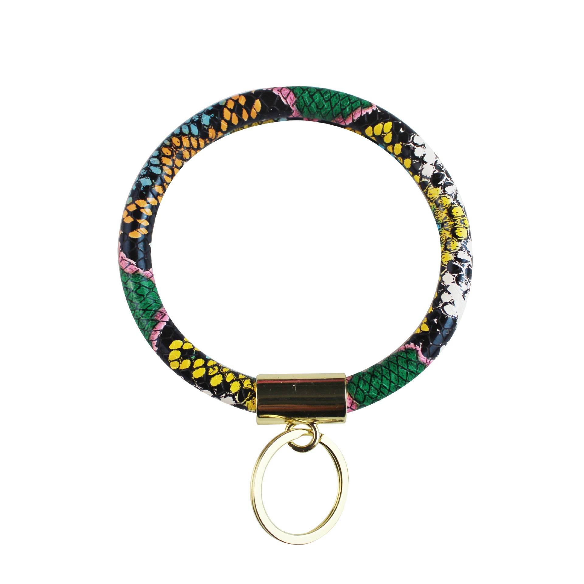 Wholesale Floral Print Leather Wristlet Keychain ACC-KC-YTian012