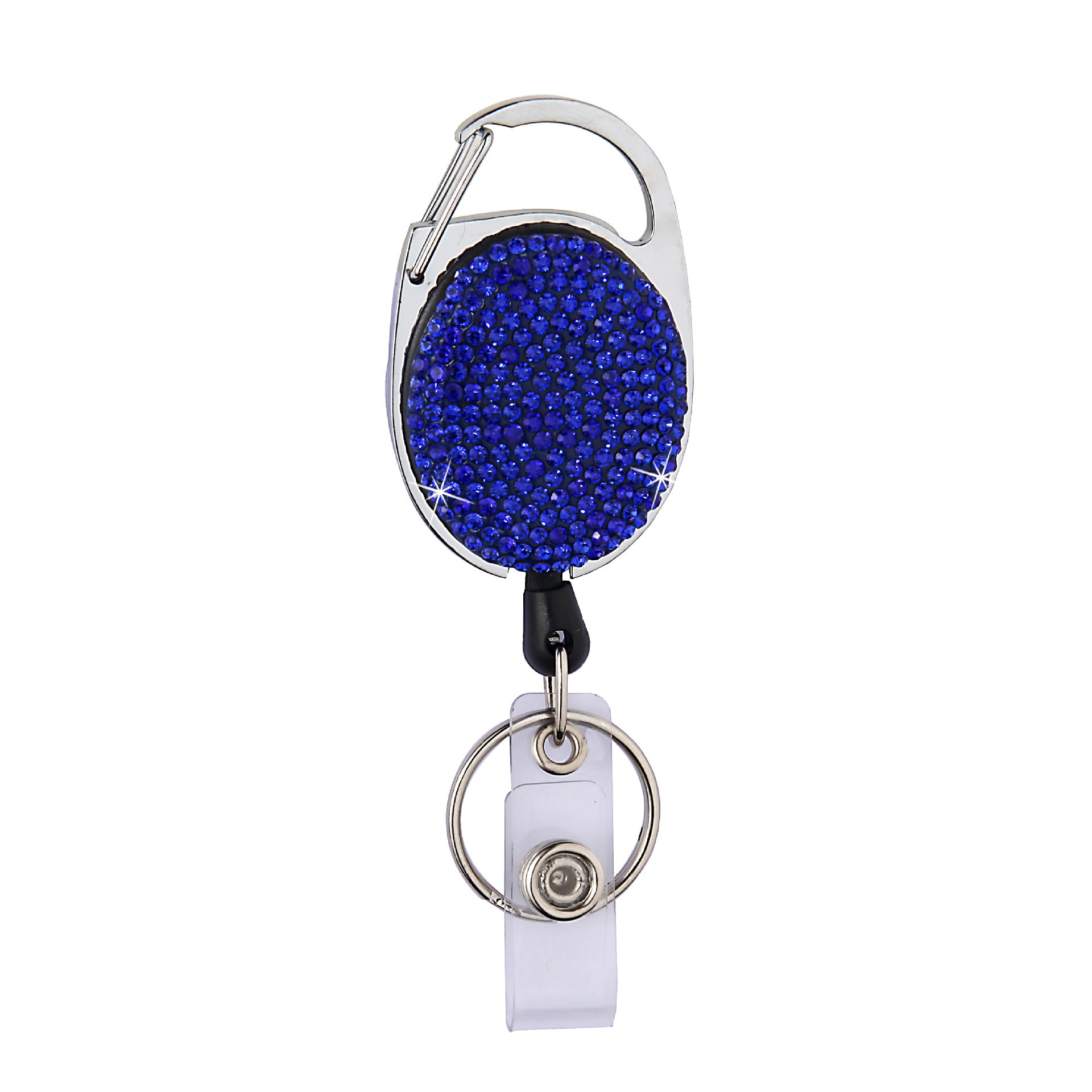 Wholesale Rhinestone Easy-pull Buckle Telescopic Keychain Badge Hanging Buckle ACC-KC-ZW006