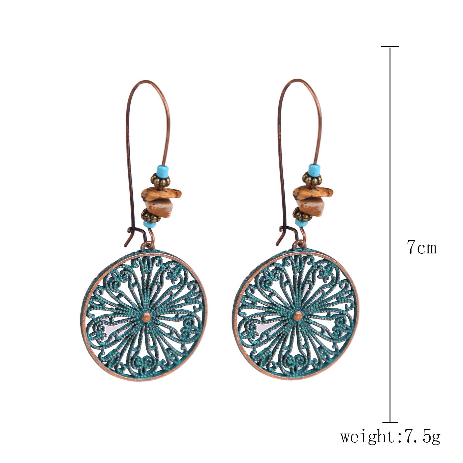Wholesale Bohemian Vintage Ethnic Turquoise Earrings Set ACC-ES-ManYi013