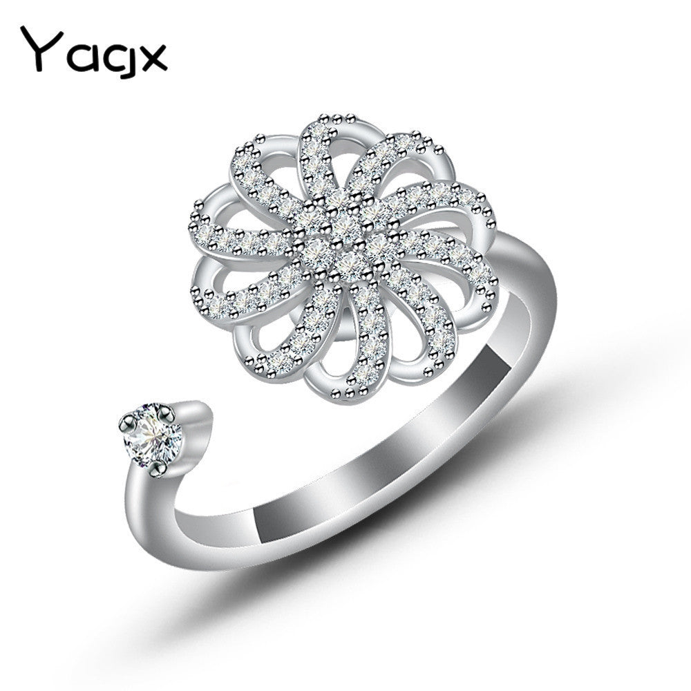 Wholesale Snowflake Zircon Open Ring ACC-RS-MiYi011