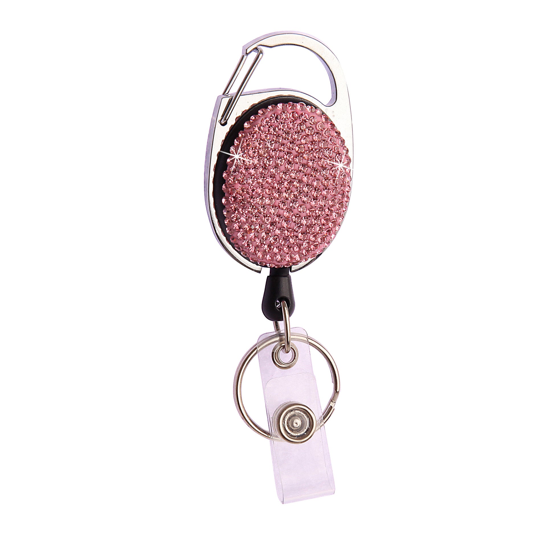 Wholesale Rhinestone Easy-pull Buckle Telescopic Keychain Badge Hanging Buckle ACC-KC-ZW006