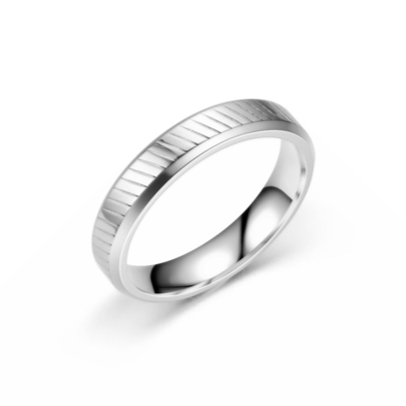 Wholesale  Wave Pattern Stainless Steel Couple Ring