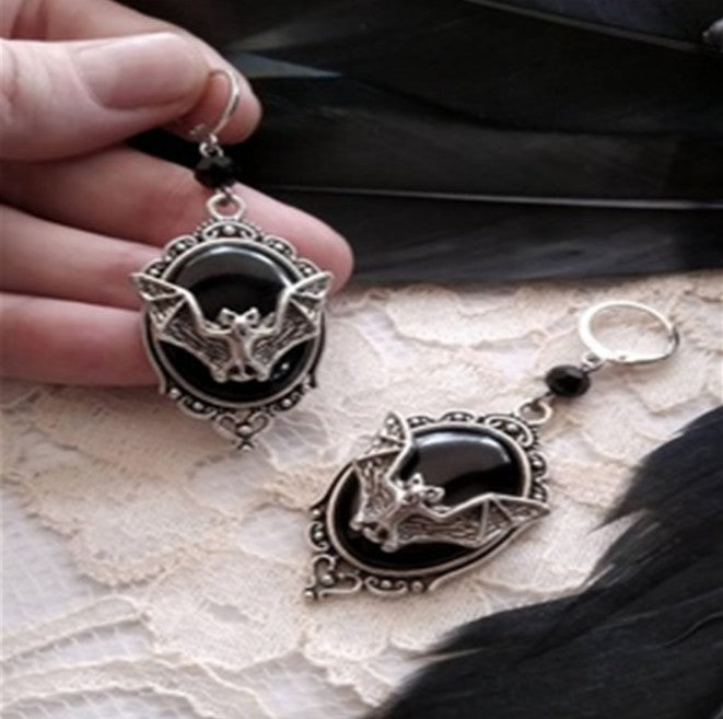 Wholesale  Bat Jewelry Set Alloy Black Tone Necklace Ring Earrings Trendy Fashion Accessory For Party And Gift