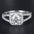 Wholesale  moissanite S925 sterling silver inlaid  diamond ring