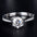 Wholesale  six-claw simulation diamond ring s925 sterling silver row Diamond ring
