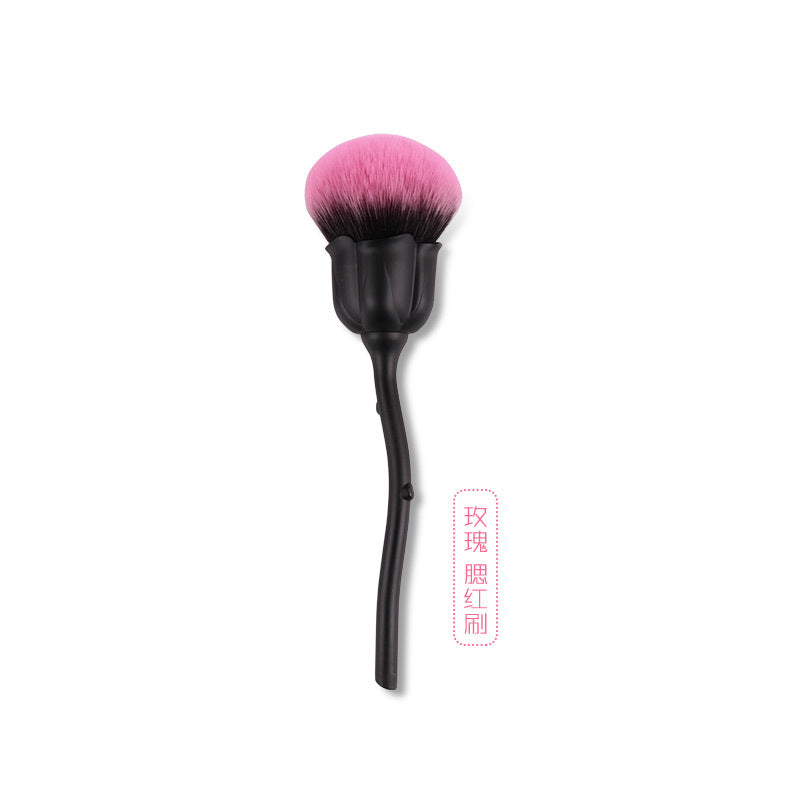 Wholesale Single Black Rose Loose Powder Makeup Brush ACC-MB-Juka002