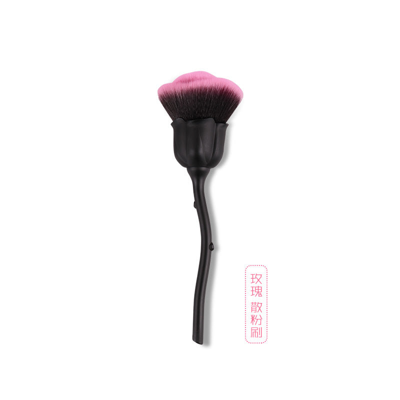 Wholesale Single Black Rose Loose Powder Makeup Brush ACC-MB-Juka002