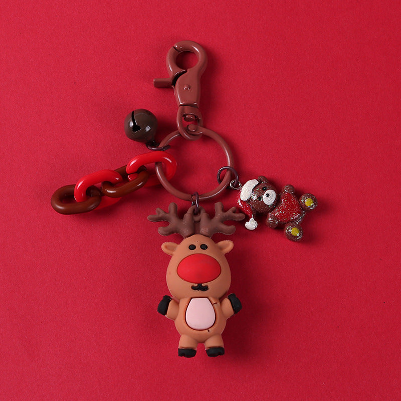 Wholesale Cartoon Christmas PVC Soft Glue Cute Keychains ACC-KC-GongZ024