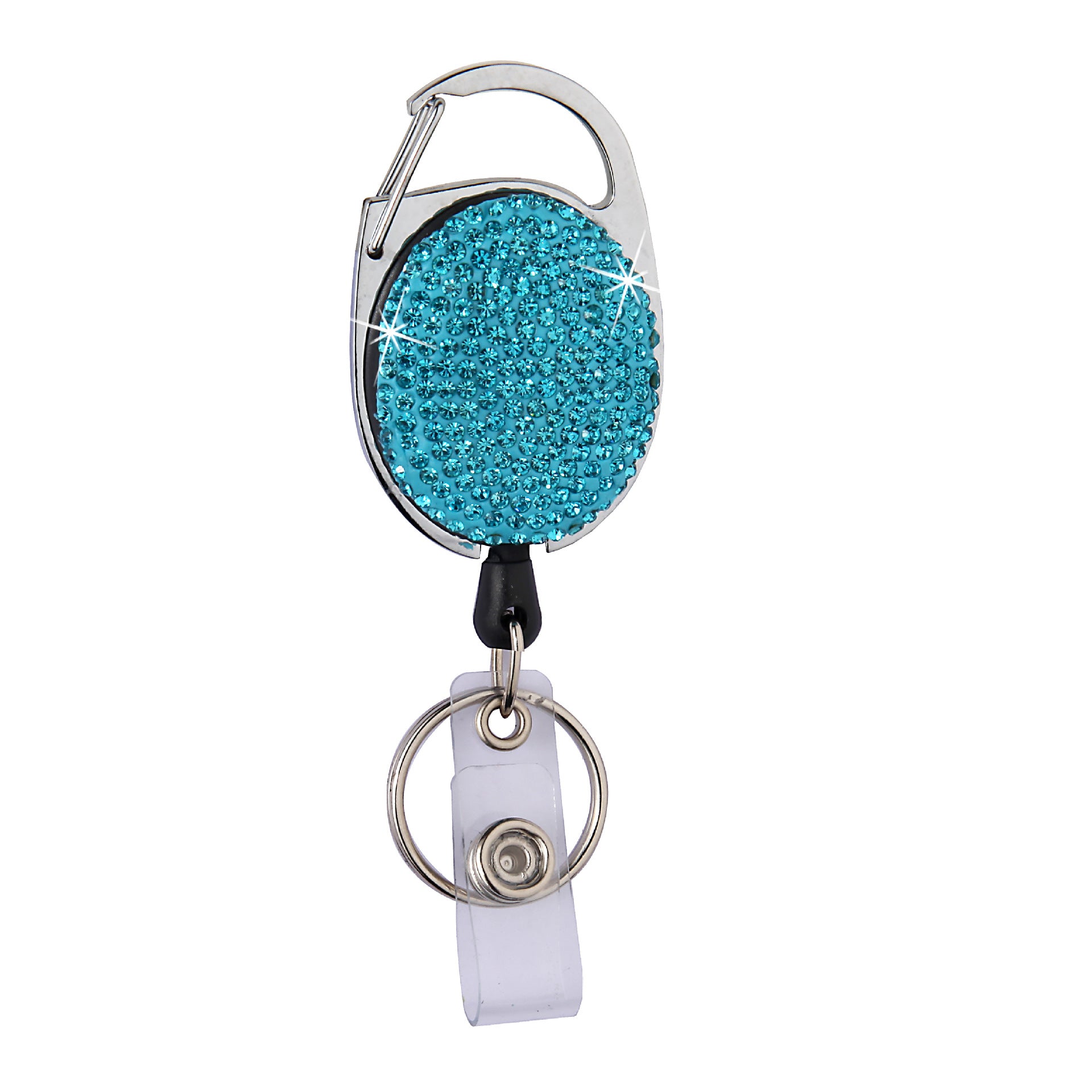 Wholesale Rhinestone Easy-pull Buckle Telescopic Keychain Badge Hanging Buckle ACC-KC-ZW006