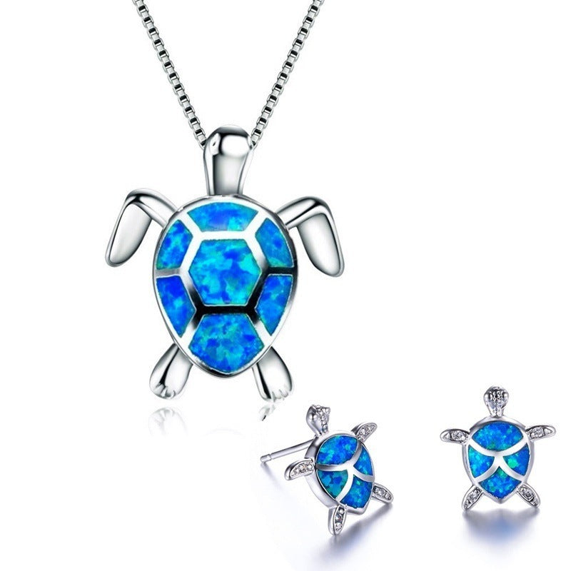 Wholesale Aubao Turtle Alloy Earring Necklace Set ACC-NE-YanSheng002