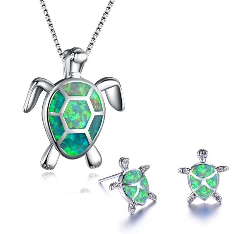 Wholesale Aubao Turtle Alloy Earring Necklace Set ACC-NE-YanSheng002