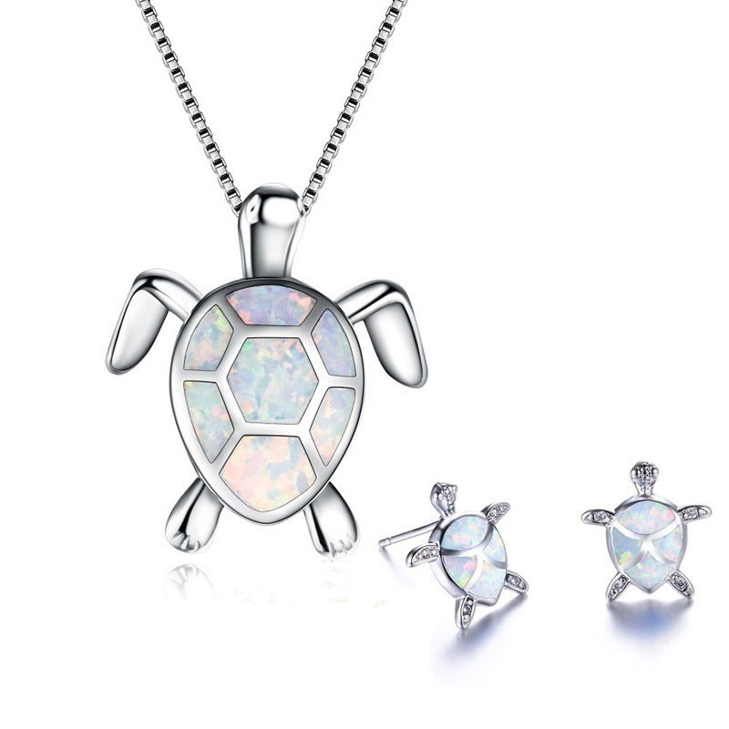 Wholesale Aubao Turtle Alloy Earring Necklace Set ACC-NE-YanSheng002