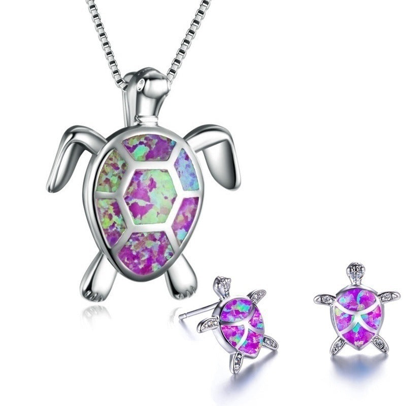 Wholesale Aubao Turtle Alloy Earring Necklace Set ACC-NE-YanSheng002