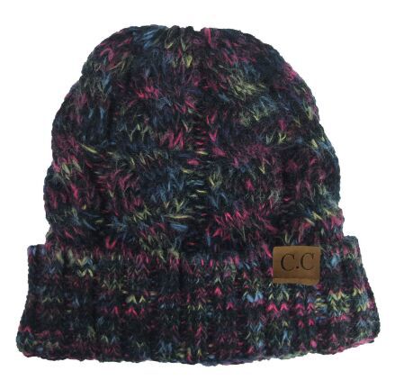 Wholesale Colorful Twisted Pom Pom Knitted Hat ACC-HT-Xiongk002