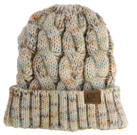 Wholesale Colorful Twisted Pom Pom Knitted Hat ACC-HT-Xiongk002