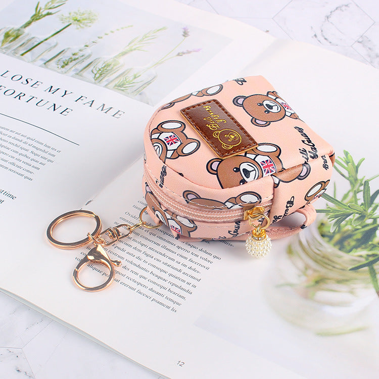 Wholesale Cute Keychain Wallet Coin Purse Bear Small School Bag Keychain ACC-KC-YouTu001