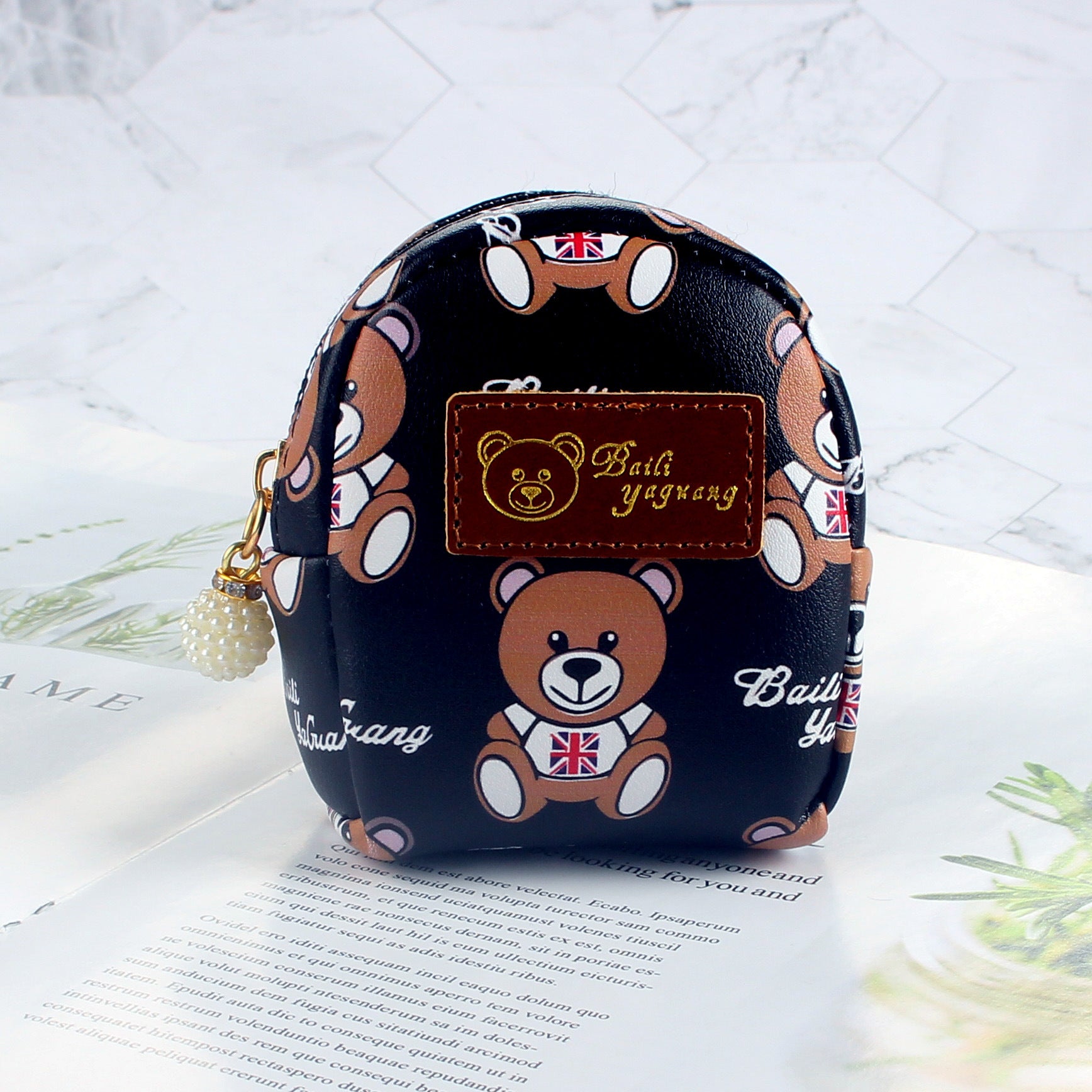 Wholesale Cute Keychain Wallet Coin Purse Bear Small School Bag Keychain ACC-KC-YouTu001