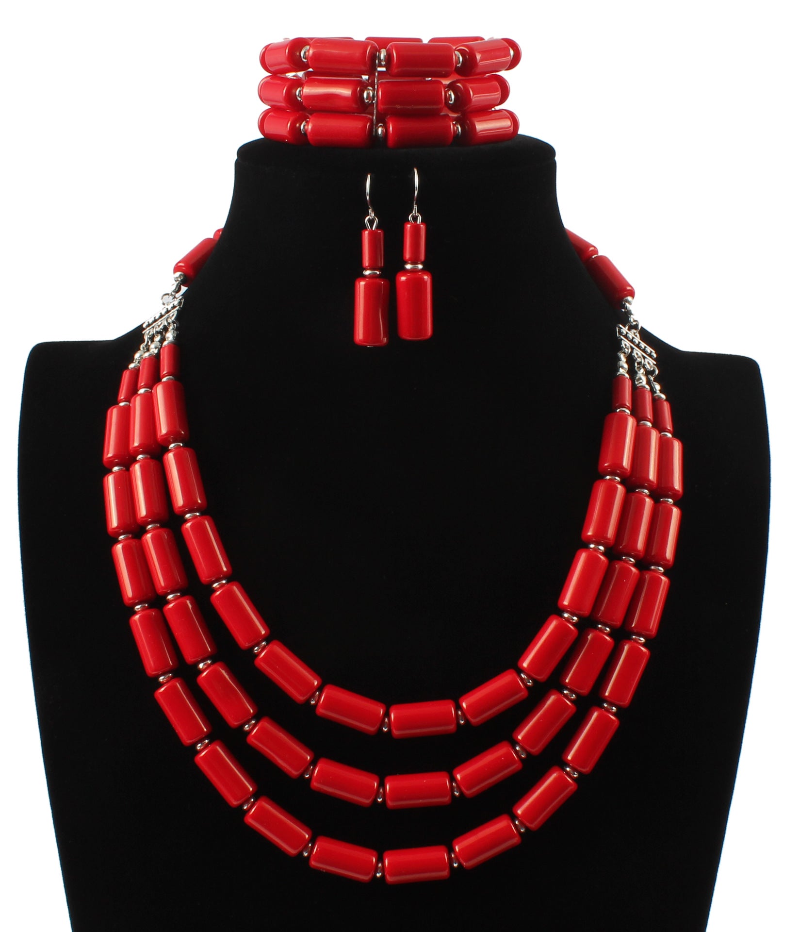 Wholesale Beaded Three-piece Multi-layer Necklace Set Bead Necklaces ACC-NE-Tengc001