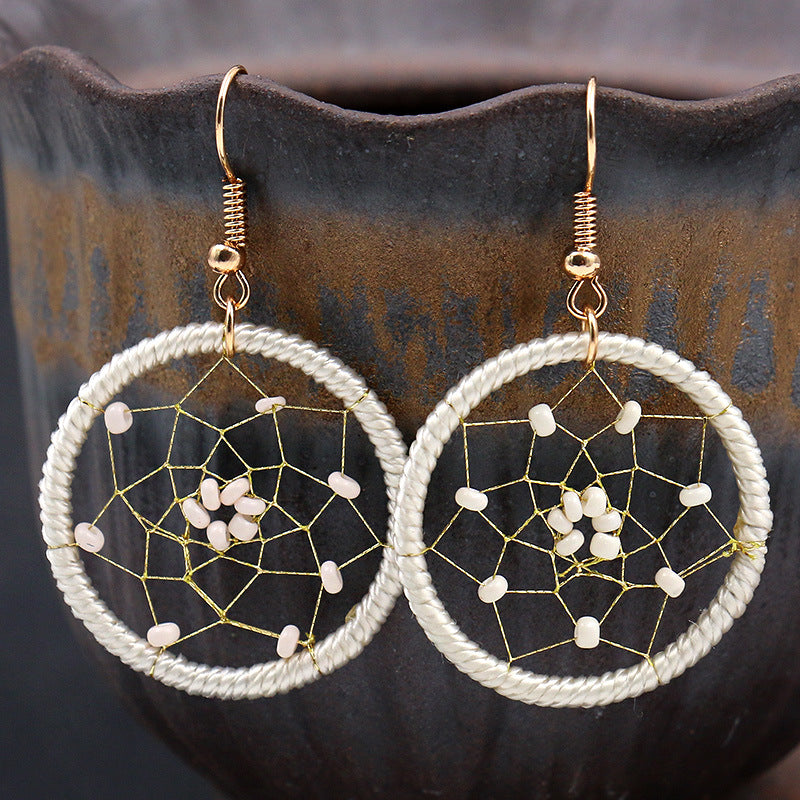 Wholesale Gold Shell Earrings Set Korean Style Dreamcatcher Flower Fashion Accessory