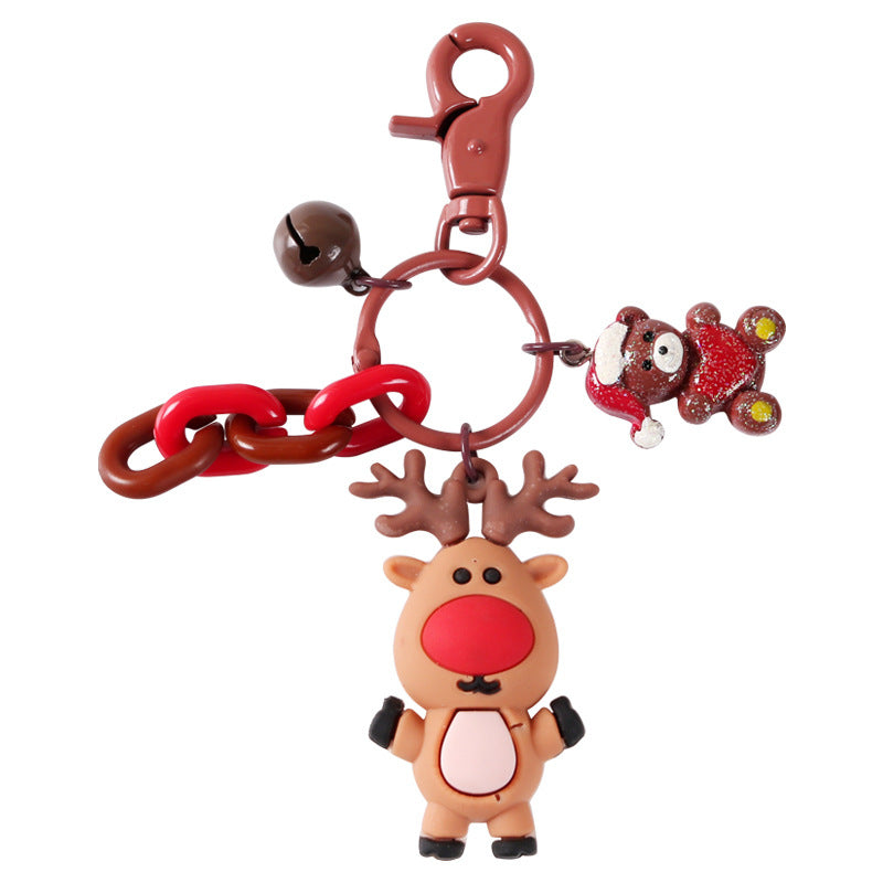 Wholesale Cartoon Christmas PVC Soft Glue Cute Keychains ACC-KC-GongZ024