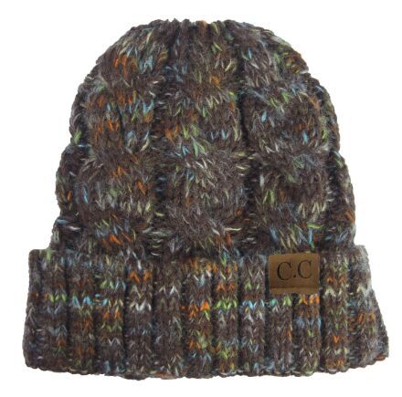 Wholesale Colorful Twisted Pom Pom Knitted Hat ACC-HT-Xiongk002