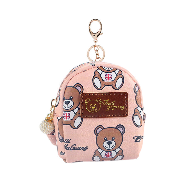 Wholesale Cute Keychain Wallet Coin Purse Bear Small School Bag Keychain ACC-KC-YouTu001