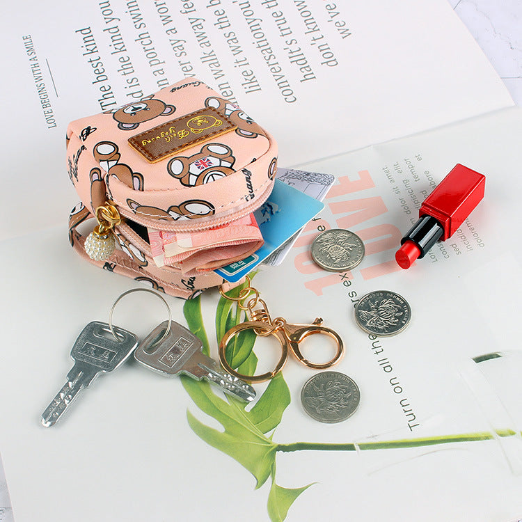 Wholesale Cute Keychain Wallet Coin Purse Bear Small School Bag Keychain ACC-KC-YouTu001