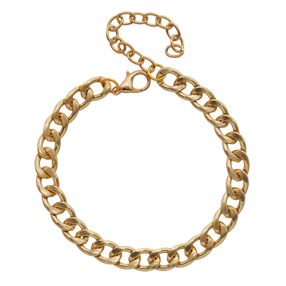 Wholesale  European American Style Alloy Thick Bracelet Gold Fashion Accessory Gift