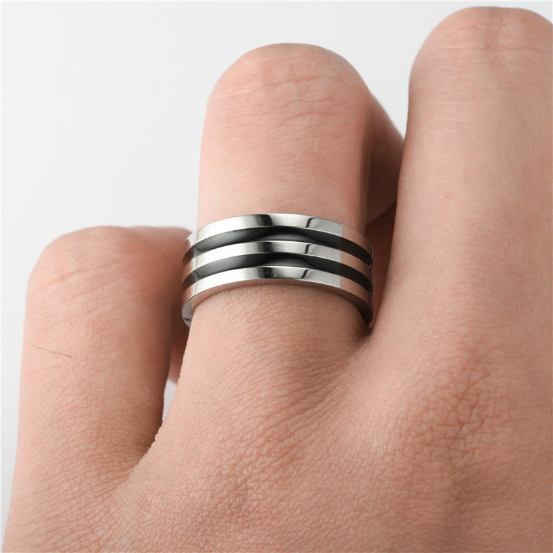 Wholesale  men's ring retro fashion stainless steel ring