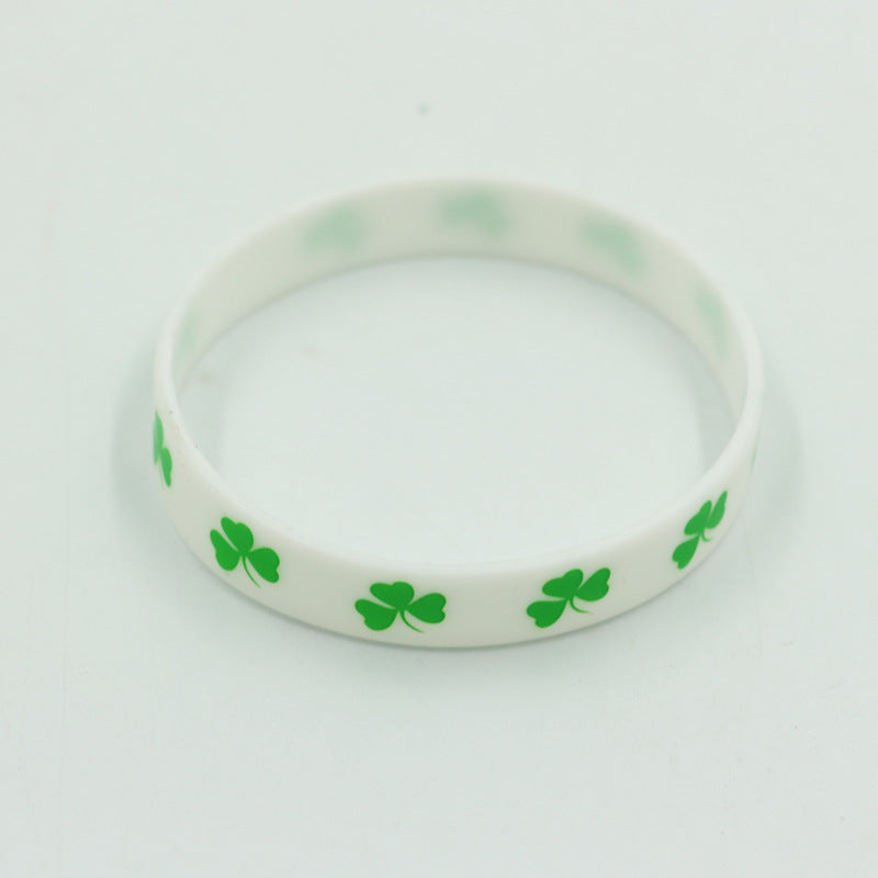 Wholesale Silicone Green St. Patrick's Day Bracelet