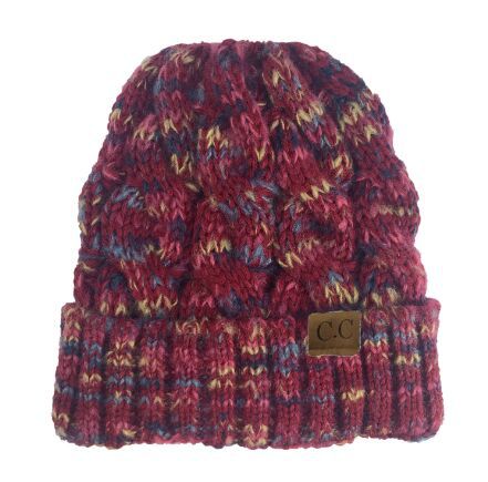 Wholesale Colorful Twisted Pom Pom Knitted Hat ACC-HT-Xiongk002