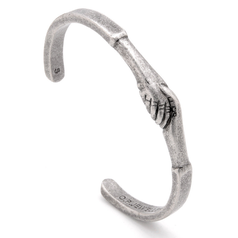 Bracciale aperto in acciaio al titanio all'ingrosso