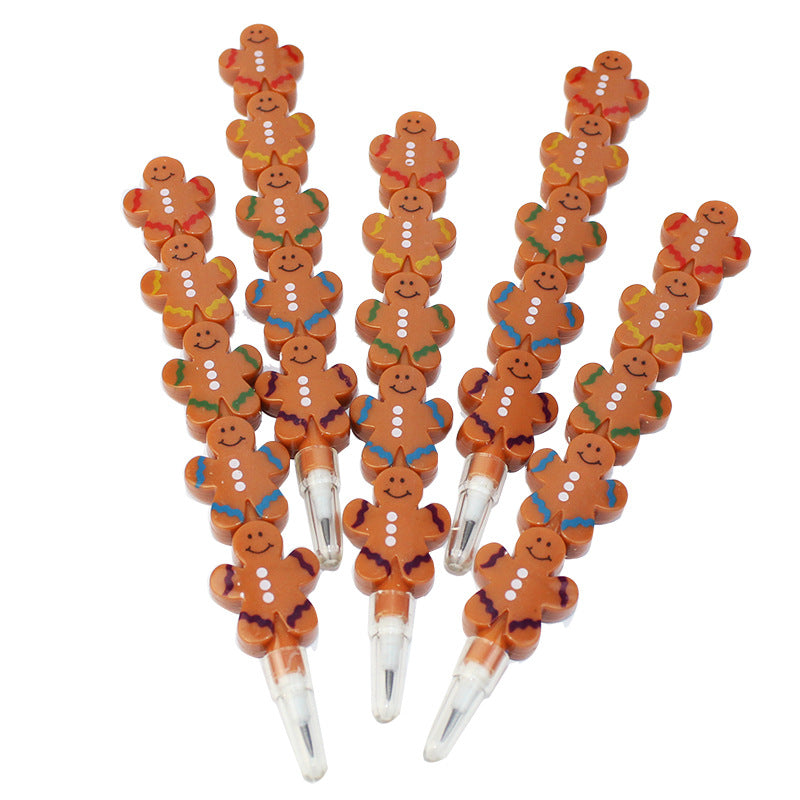 Wholesale Christmas Building Blocks Cartoon Pencil Creative No-sharpening Pencil
